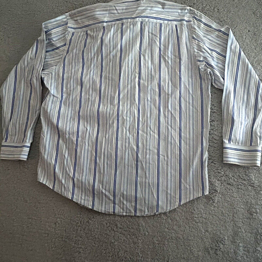 Banana Republic Mens Size XL Long Sleeve Button Down Stripe Blue White Preppy - Picture 13 of 16